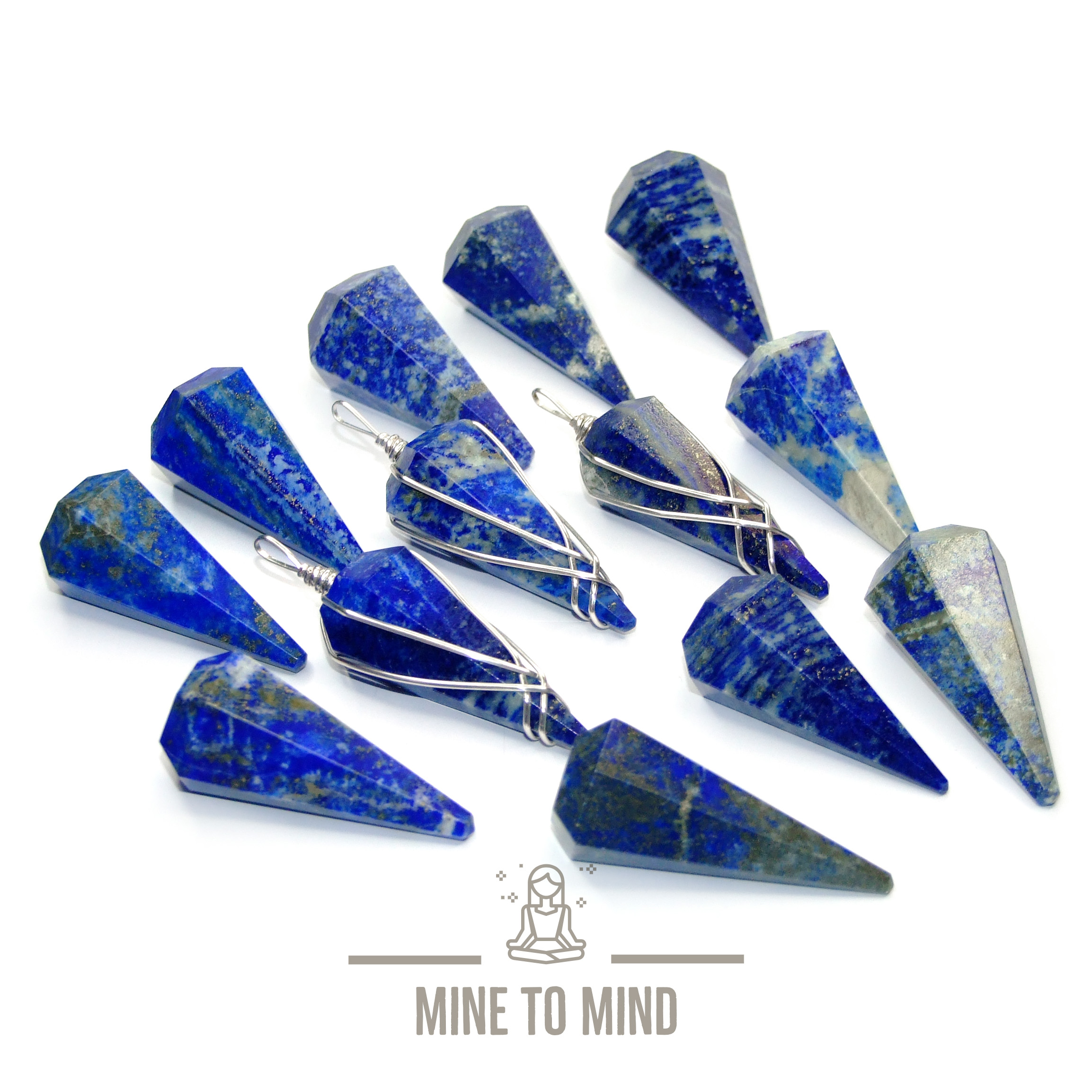 Lapis Lazuli Pendulum Necklace minetomind.com beadsmouse.co.uk