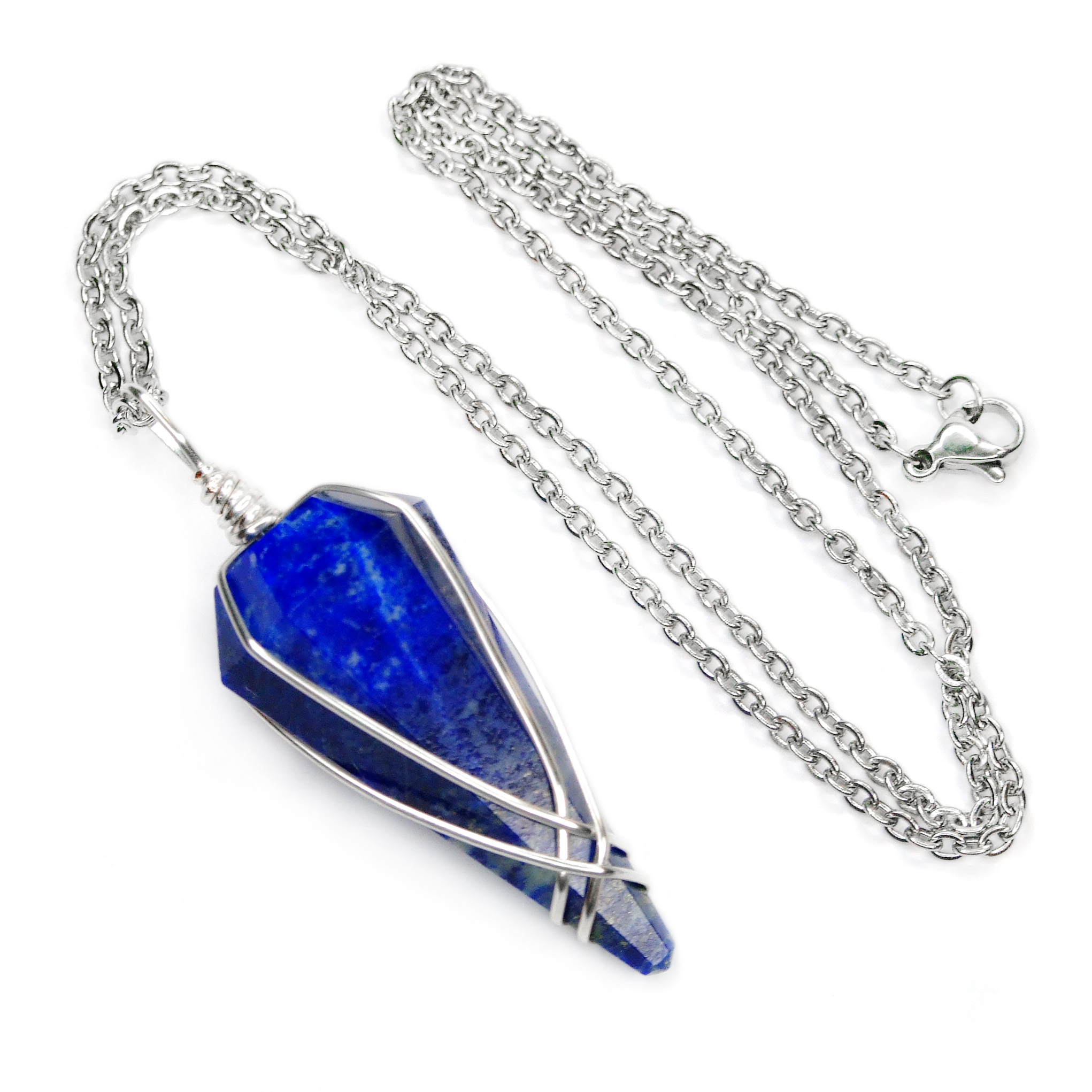 Lapis Lazuli Pendulum Necklace minetomind.com beadsmouse.co.uk