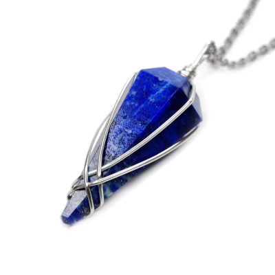 Lapis Lazuli Pendulum Necklace minetomind.com beadsmouse.co.uk