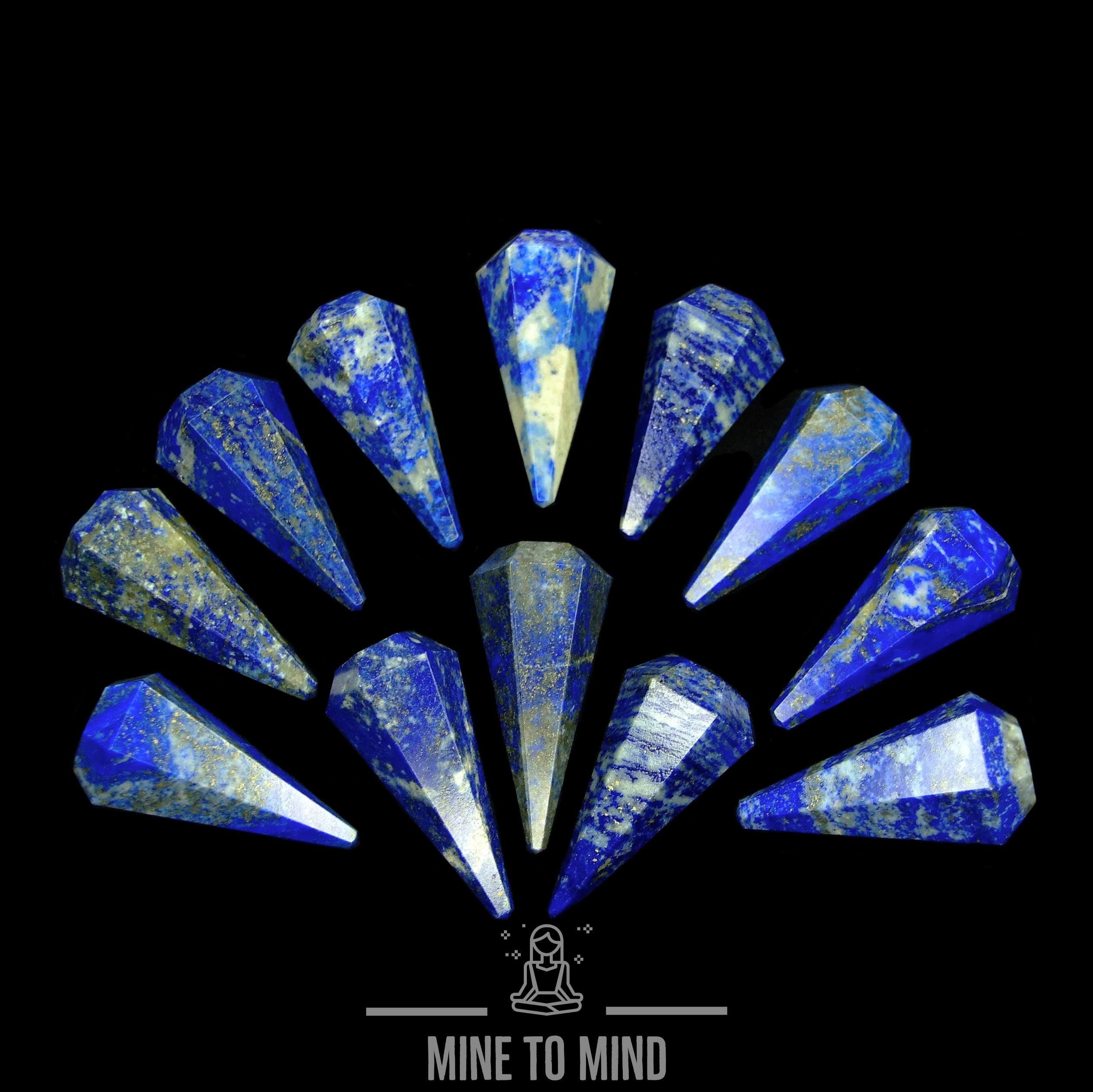 Lapis Lazuli Pendulum Necklace minetomind.com beadsmouse.co.uk