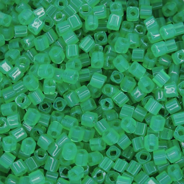 TOHO Cube Beads 156 Ceylon Jade 4mm beadsmouse.co.uk