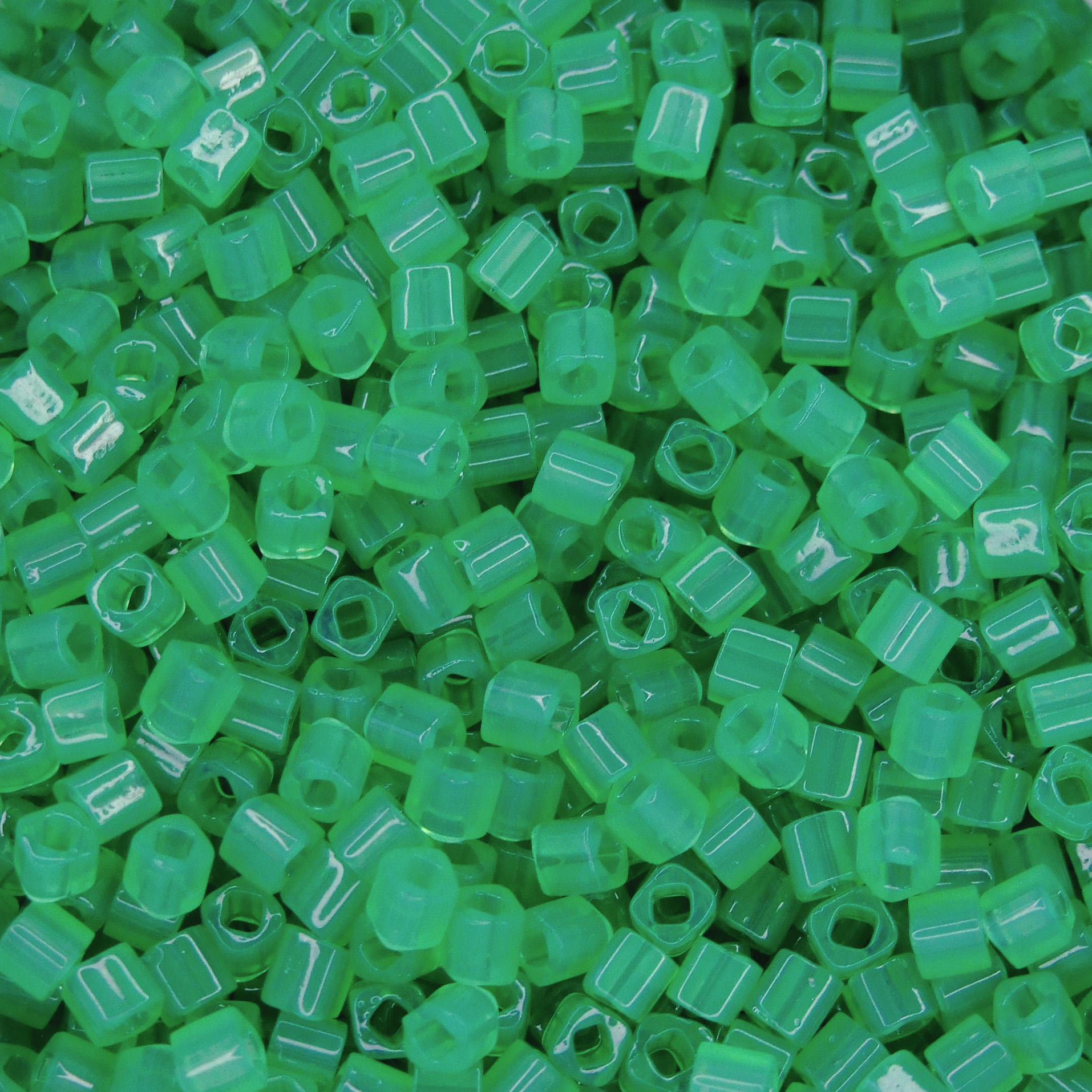 TOHO Cube Beads 156 Ceylon Jade 4mm beadsmouse.co.uk