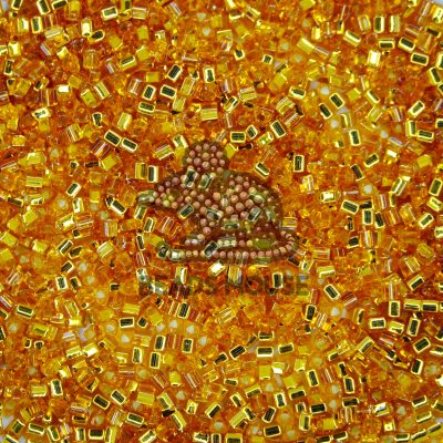 TOHO Triangle Beads 22C Silver Lined Topaz beadsmouse.co.uk