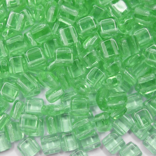 CzechMates Tile Beads 50500 Peridot beadsmouse.co.uk