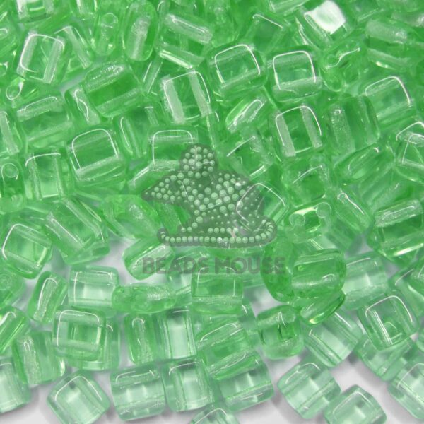 CzechMates Tile Beads 50500 Peridot beadsmouse.co.uk