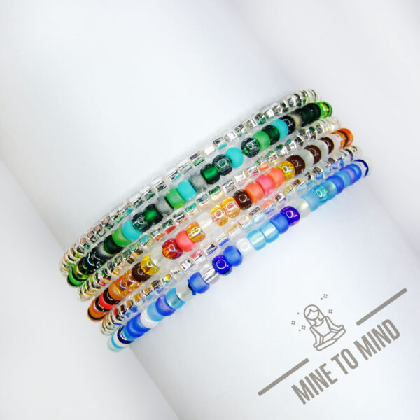 MIYUKI Seed Beads MIX Elastic Seed Bead Bracelets beadsmouse.co.uk minetomind