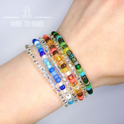 MIYUKI Seed Beads MIX Elastic Seed Bead Bracelets beadsmouse.co.uk minetomind