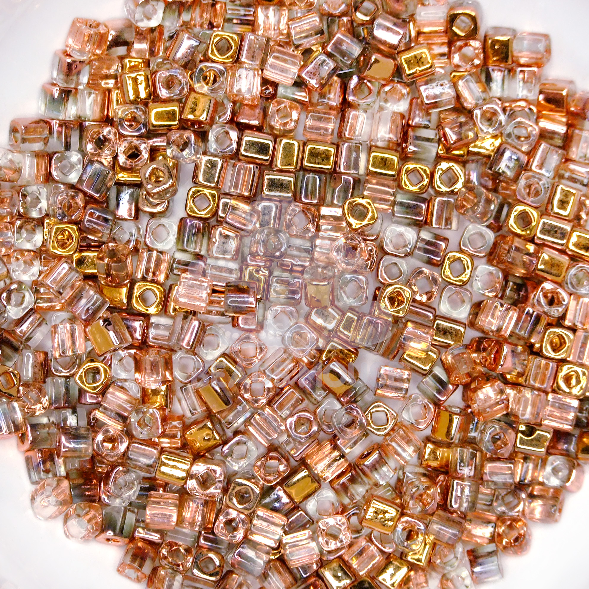 TOHO Cube Beads 4mm Y851 HYBRID Apollo beadsmouse.co.uk