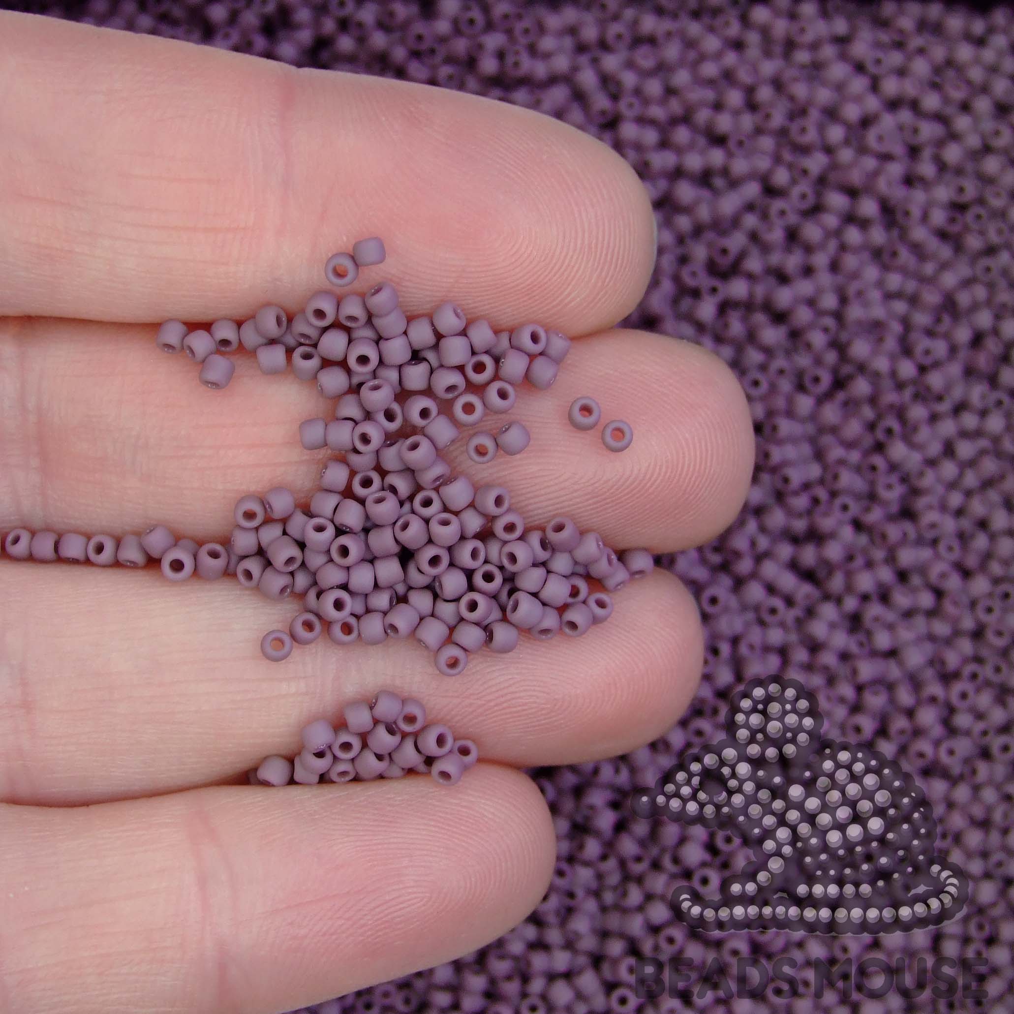 TOHO Seed Beads 52F Opaque Frosted Lavender beadsmouse.co.uk