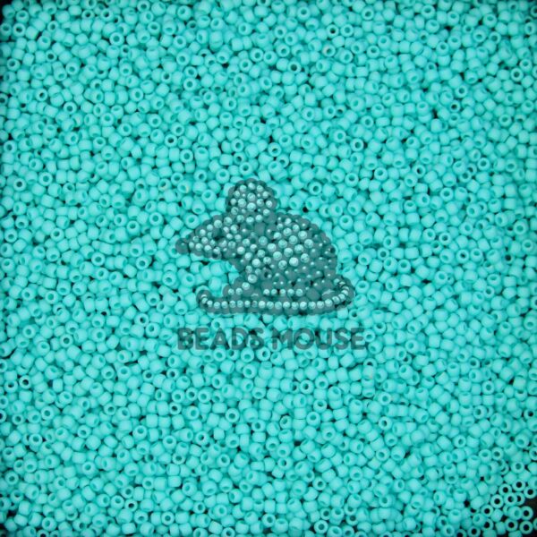 TOHO Seed Beads 55F Opaque Frosted Turquoise beadsmouse.co.uk