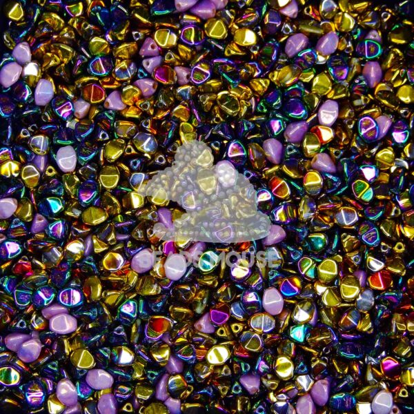 Kumihimo Pinch Beads IRIS Purple Gold Mix beadsmouse.co.uk 002