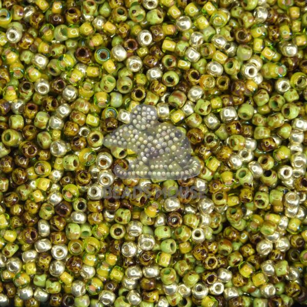 TOHO Seed Beads MIX 01 Yellow Moss Picasso beadsmouse.co.uk