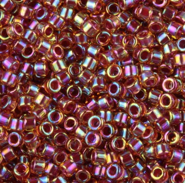 7.2g Tube DB088 Lined Topaz AB Miyuki Delica Beads beadsmouse.co.uk