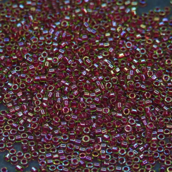 7.2g Tube DB1748 Cranberry Lined Miyuki Delica Beads beadsmouse.co.uk