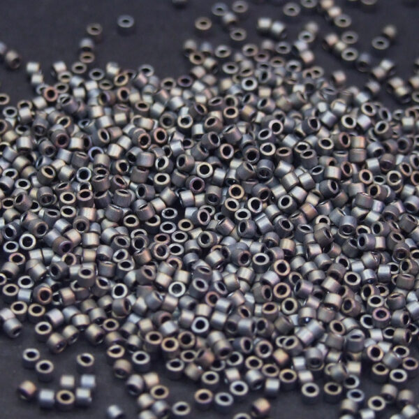 7.2g Tube DB307 Matte Metallic Silver Grey Miyuki Delica Beads beadsmouse.co.uk
