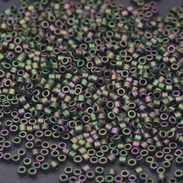 7.2g Tube DB327 Matte Metallic Teal Iris Miyuki Delica Beads beadsmouse.co.uk