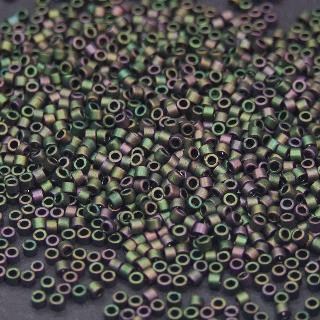 7.2g Tube DB327 Matte Metallic Teal Iris Miyuki Delica Beads beadsmouse.co.uk