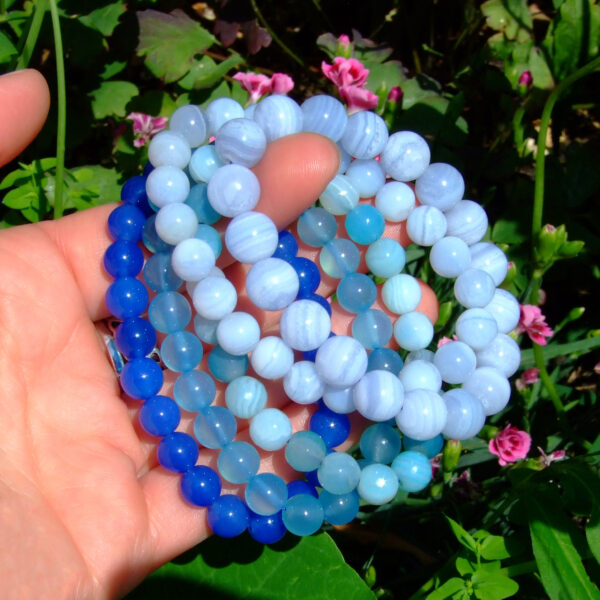 Blue Agate Bracelets minetomind beadsmouse.co.uk 02