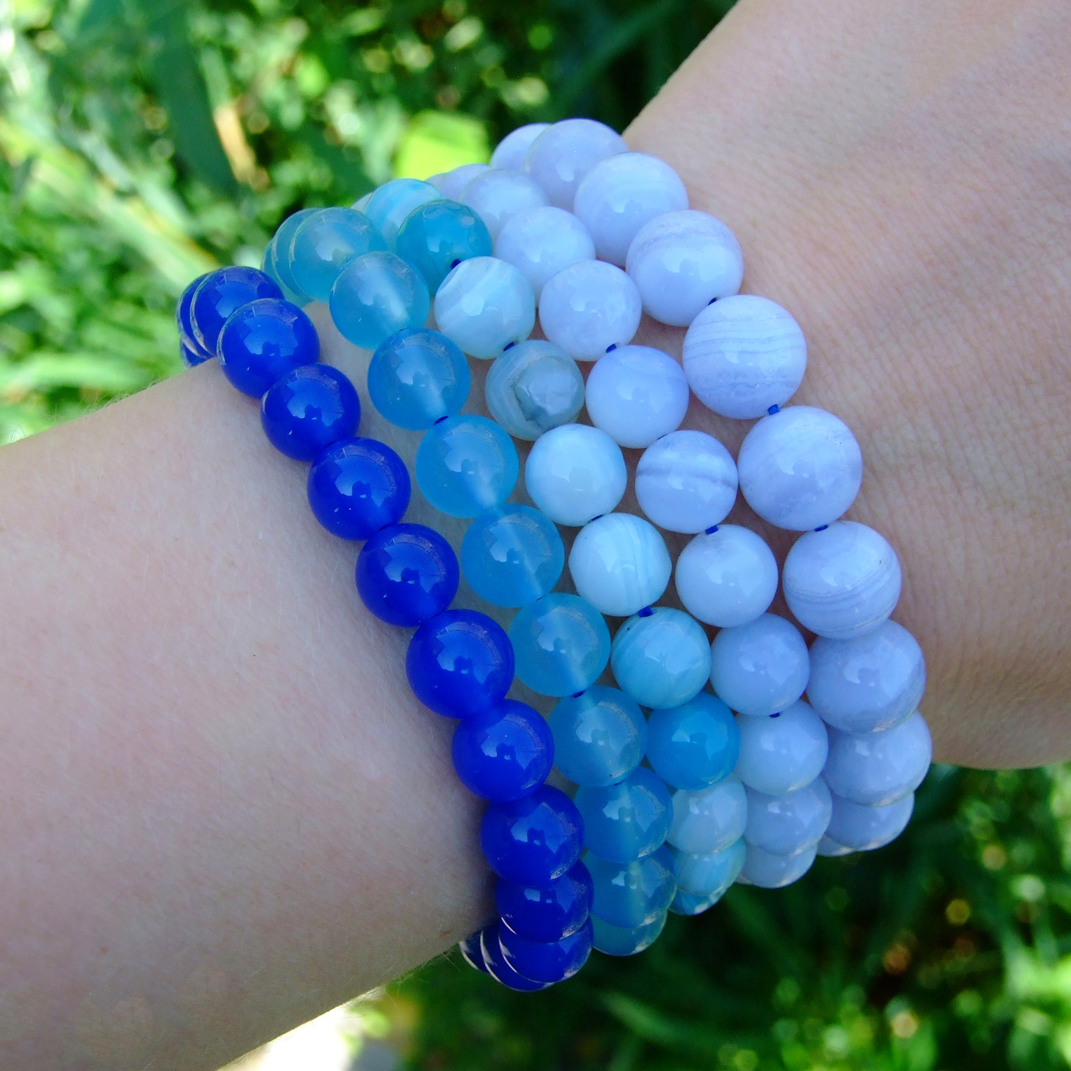 Blue Agate Bracelets minetomind beadsmouse.co.uk 03