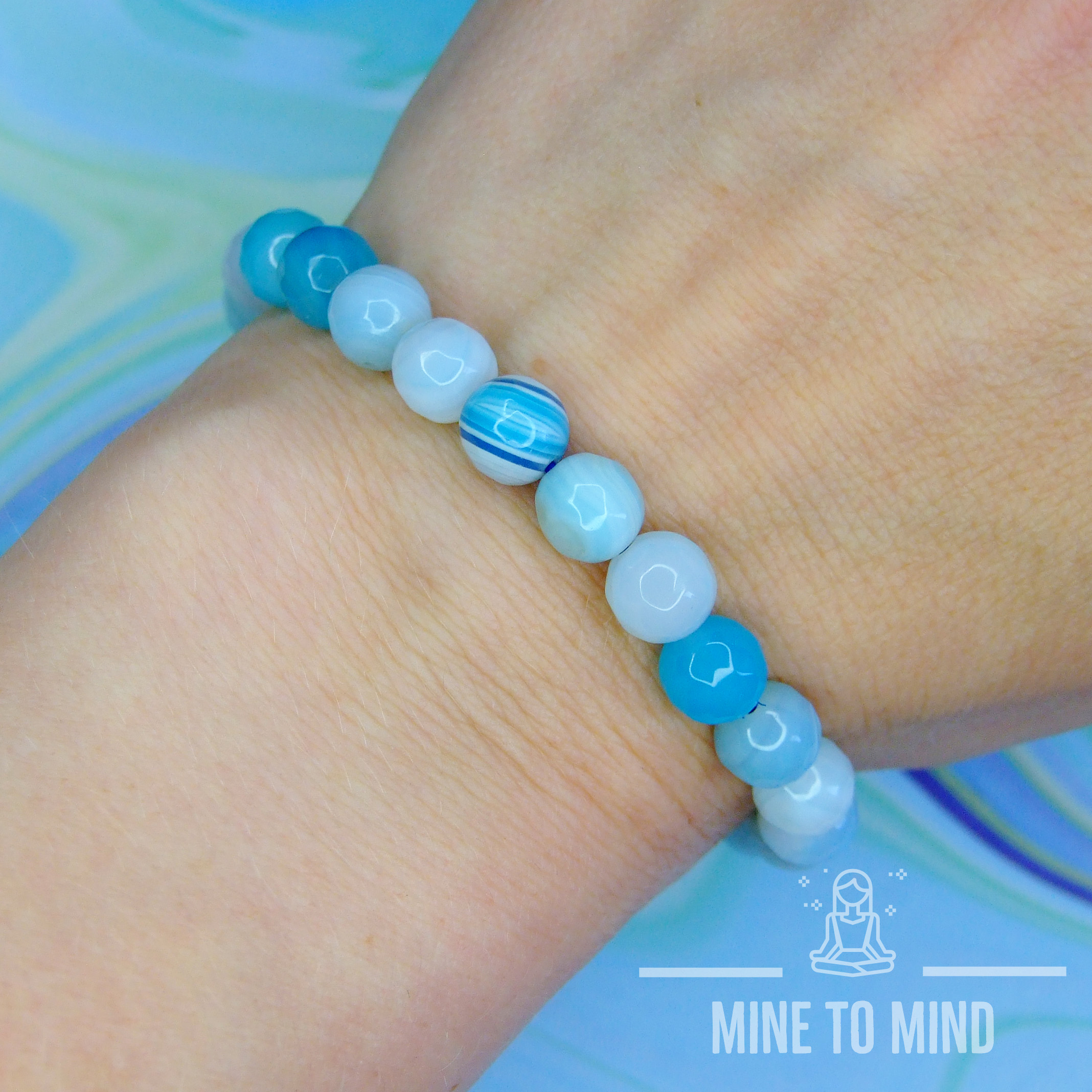 Blue Agate Bracelets minetomind beadsmouse.co.uk 06