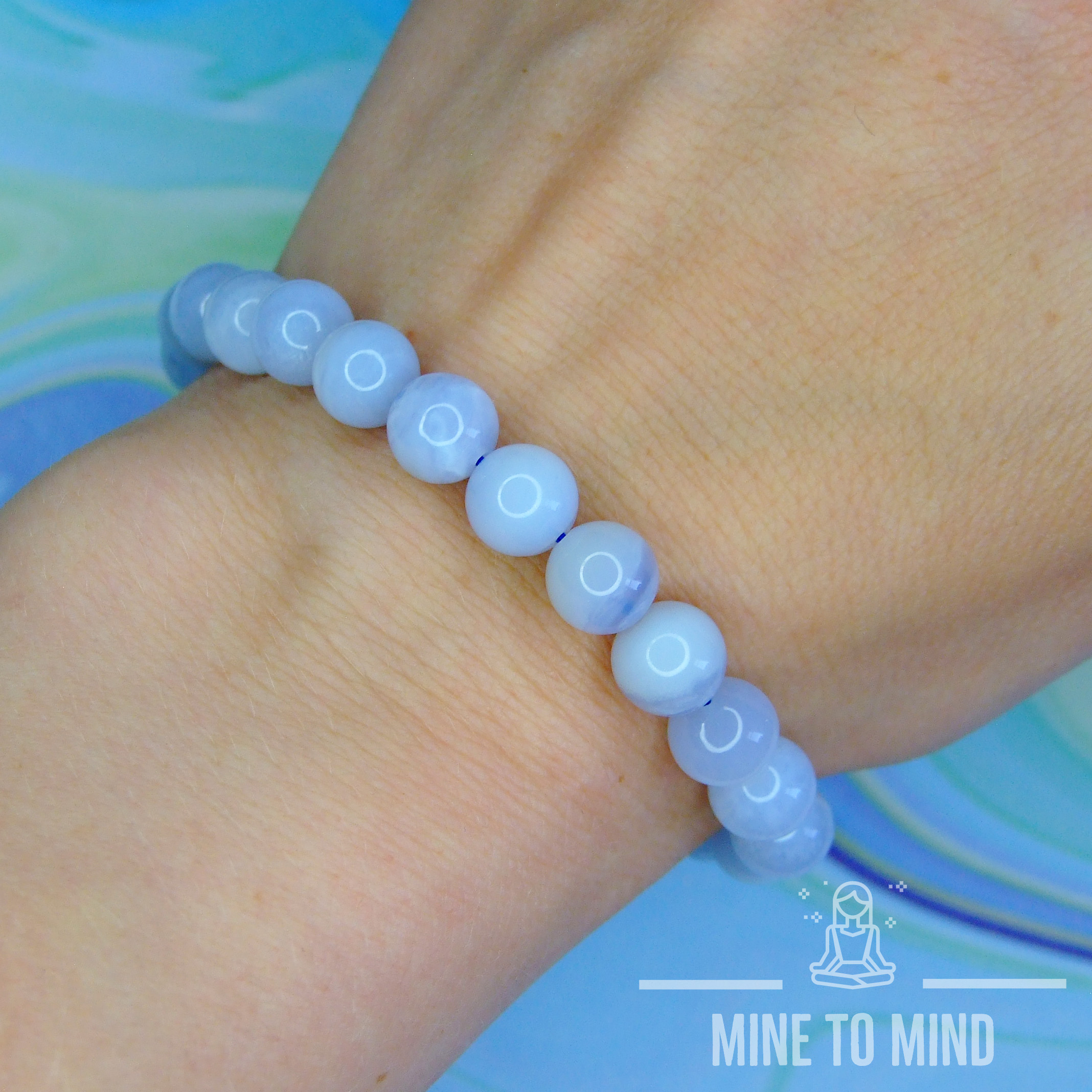 Blue Agate Bracelets minetomind beadsmouse.co.uk 07
