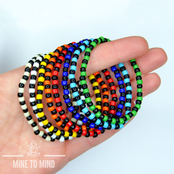 Elastic Bracelets Checkerboard Pattern Seed Bead Bracelets