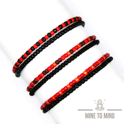 Elastic seed beads bracelets Lady Bird 02