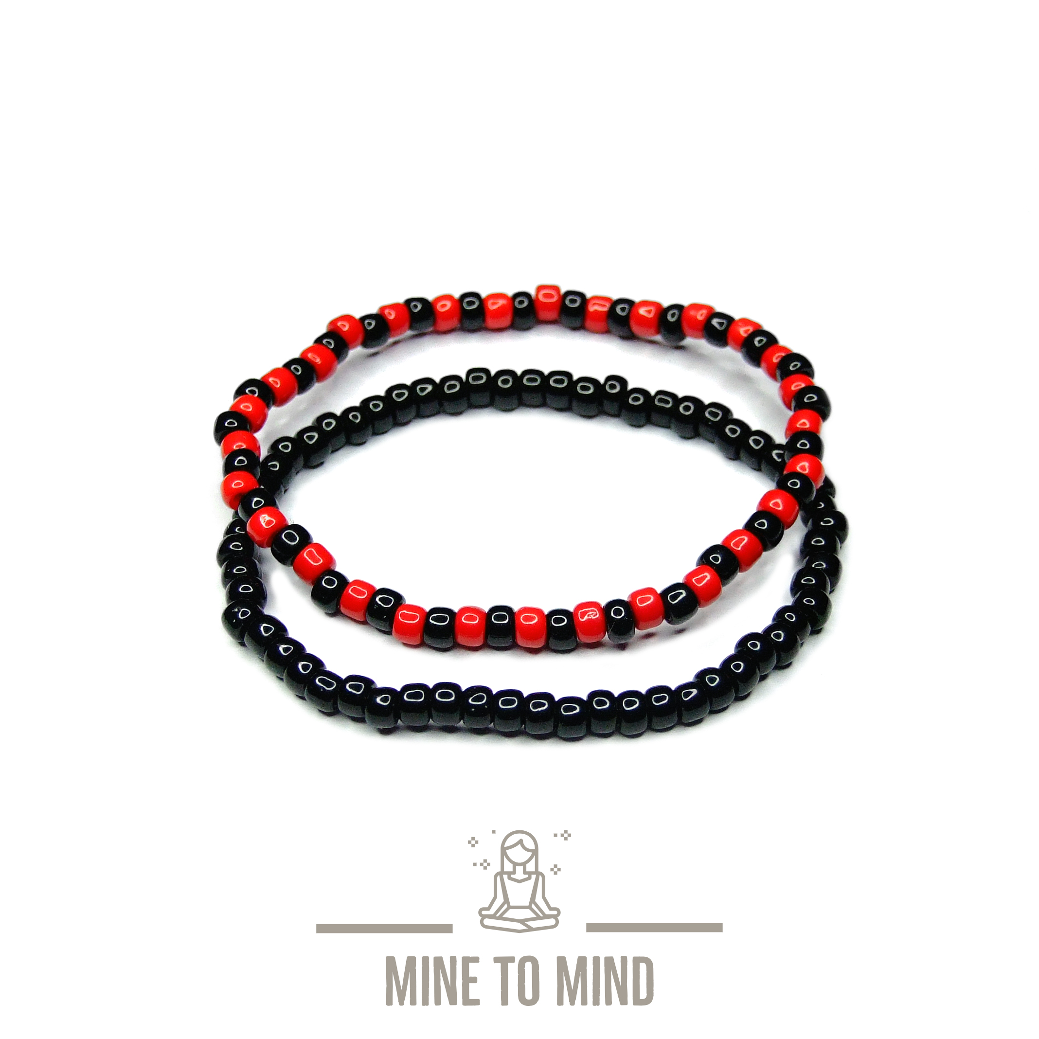 Elastic seed beads bracelets Lady Bird 04