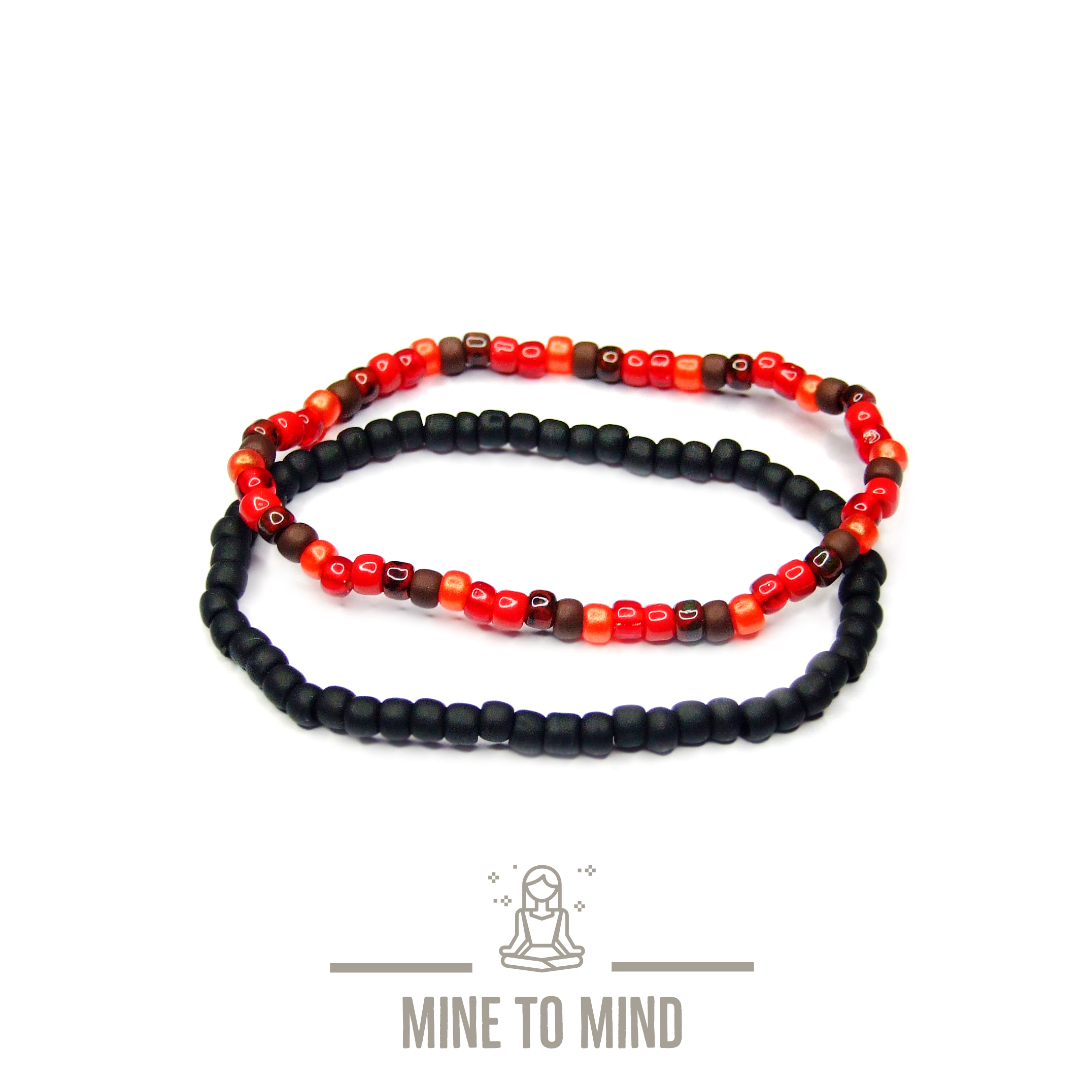 Elastic seed beads bracelets Lady Bird 06