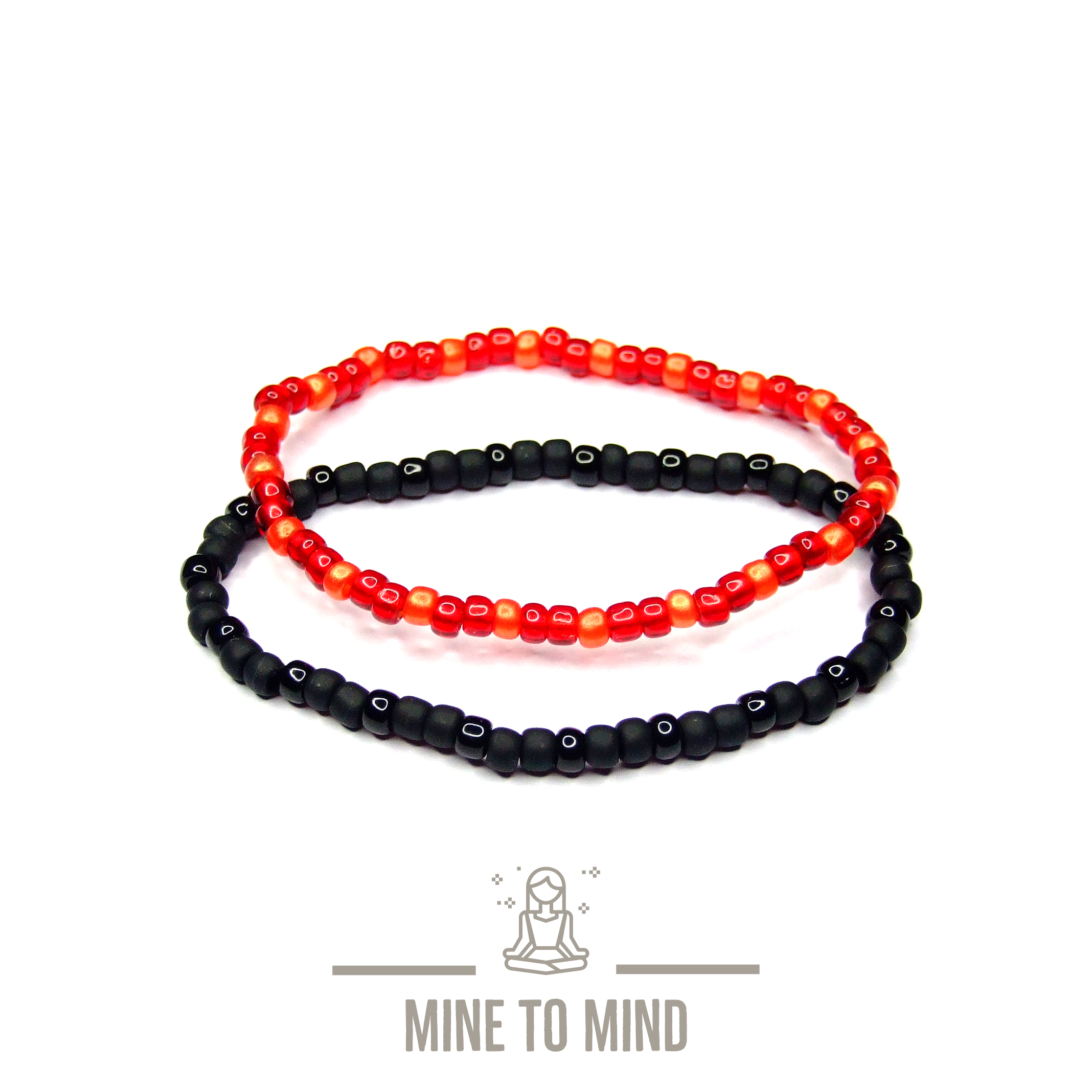 Elastic seed beads bracelets Lady Bird 08