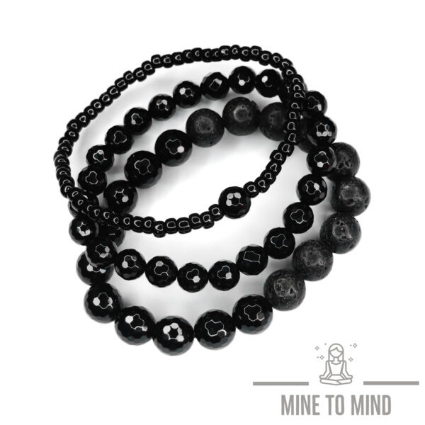 Lava Black Onyx Skull Bracelets mine to mind beadsmouse.co.uk 003
