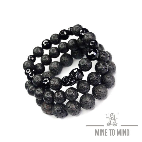 Lava Black Onyx Skull Bracelets mine to mind beadsmouse.co.uk 004