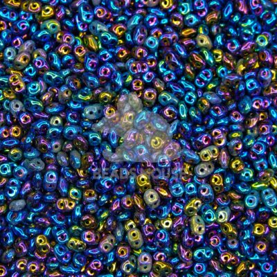 MATUBO SuperDuo Beads IRIS Blue beadsmouse.co.uk