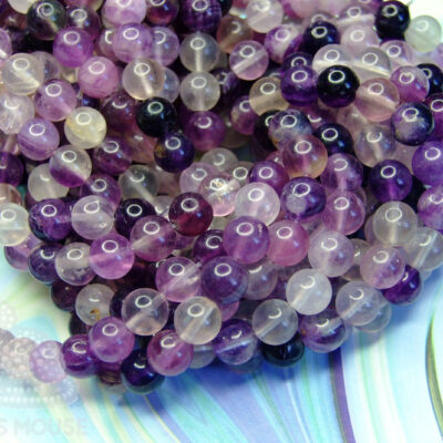 Purple Fluorite Gemstone Beads
