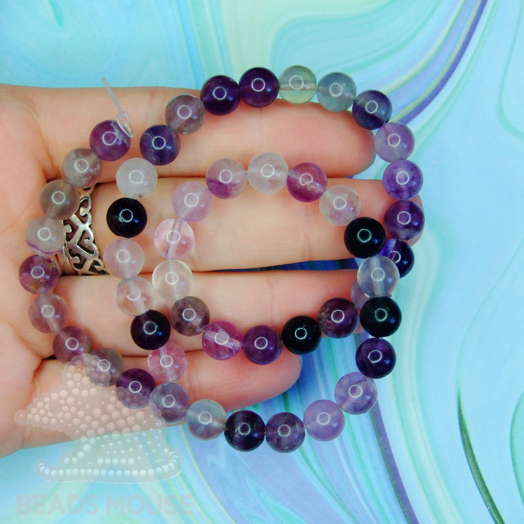 Purple FLuorite 8mm Beads bedsmouse.co.uk 03