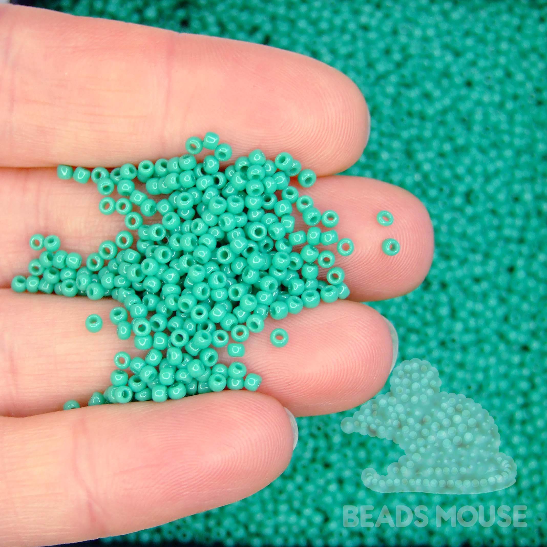 TOHO Seed Beads 55D Opaque Dark Turquoise beadsmouse.co.uk