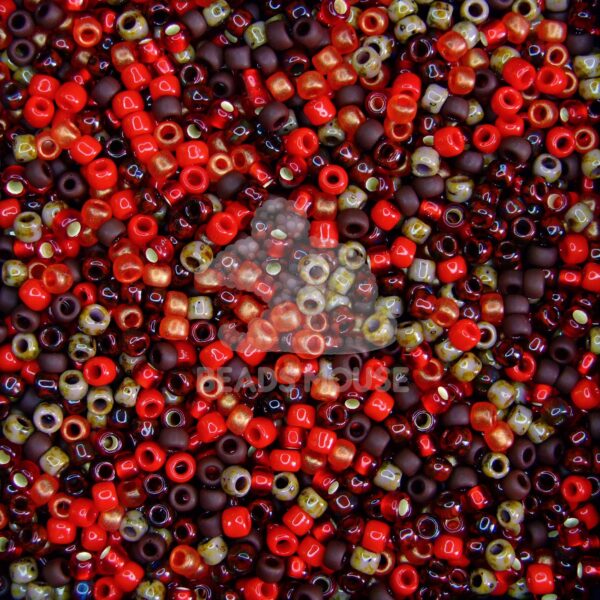 TOHO Seed Beads MIX 03 Red Lady Bird beadsmouse.co.uk