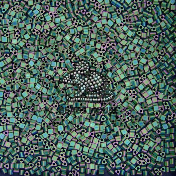 TOHO Triangle Beads 707 Matte IRIS Peridot beadsmouse.co.uk