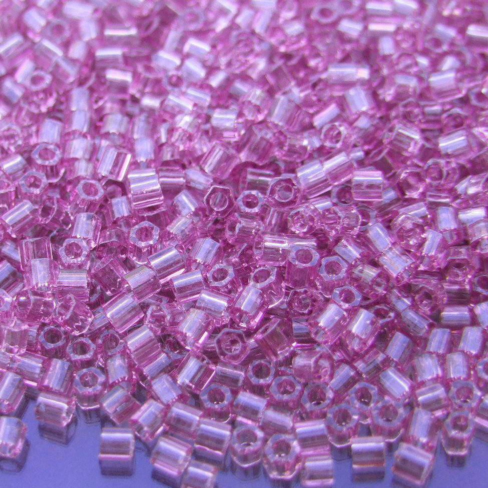 TOHO Hexagon Beads 6 Transparent Light Amethyst 3mm beadsmouse.co.uk 02