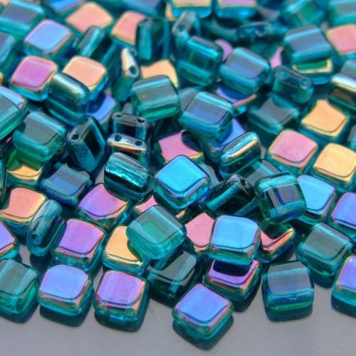25pcs CzechMates Tile Beads Twilight Capri Blue Michael's UK Jewellery