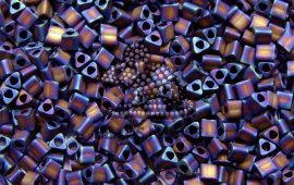 615 Matte Color Iris Purple Toho Triangle Seed Beads